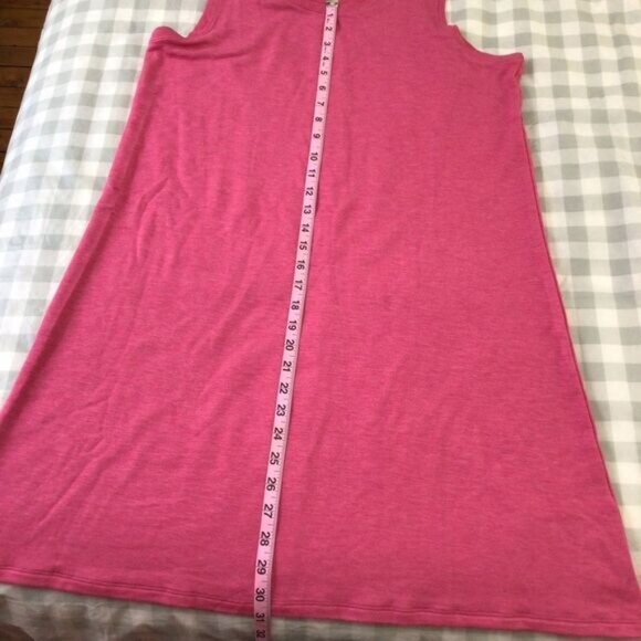 𝅺reitmans dress lightweight racer back pink breathable summer resort wear large - Picture 5 of 7